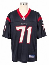 Reebok NFL Houston Texans Football #71 Tony Boselli Navy Jersey Men's Sz M 2002