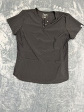 Cherokee Womens Black Medical Scrub Top With Pockets Size Large