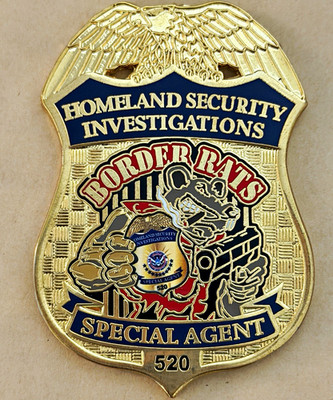 HSI Nogales Border Rats Special Agent Cyber Crimes Challenge Coin