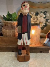 Vintage Carved Pirate 12  H.