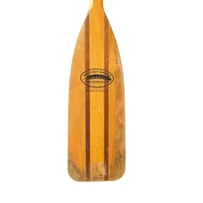 Vintage Feather Brand Wooden Canoe Oar Paddle Made in USA 46.5 Inches Lake Decor
