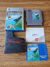 NES World Games By EPYX & Baseball Lot Of 2