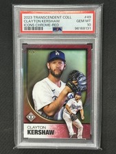 Clayton Kershaw 2023 Topps Transcendent Icons Red Chrome PSA 10 Dodgers #49 4/5