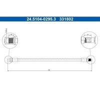 ATE Bremsschlauch Hinterachse Passend FüR Volvo 440 460 480 | 24.5104-0295.3