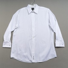 Jos. A. Bank Formal Dress Shirt 16.5 33 White Cotton Royal Oxford French Cuff