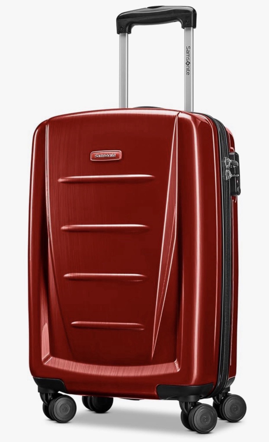 W/ Spinner Wheels Carry-on Burgundy 20&rdquo;