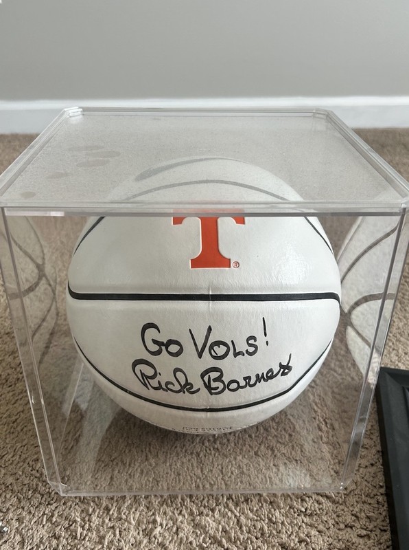 Tennessee Volunteers Signed Basketball Rick Barnes with Display Case - Original
