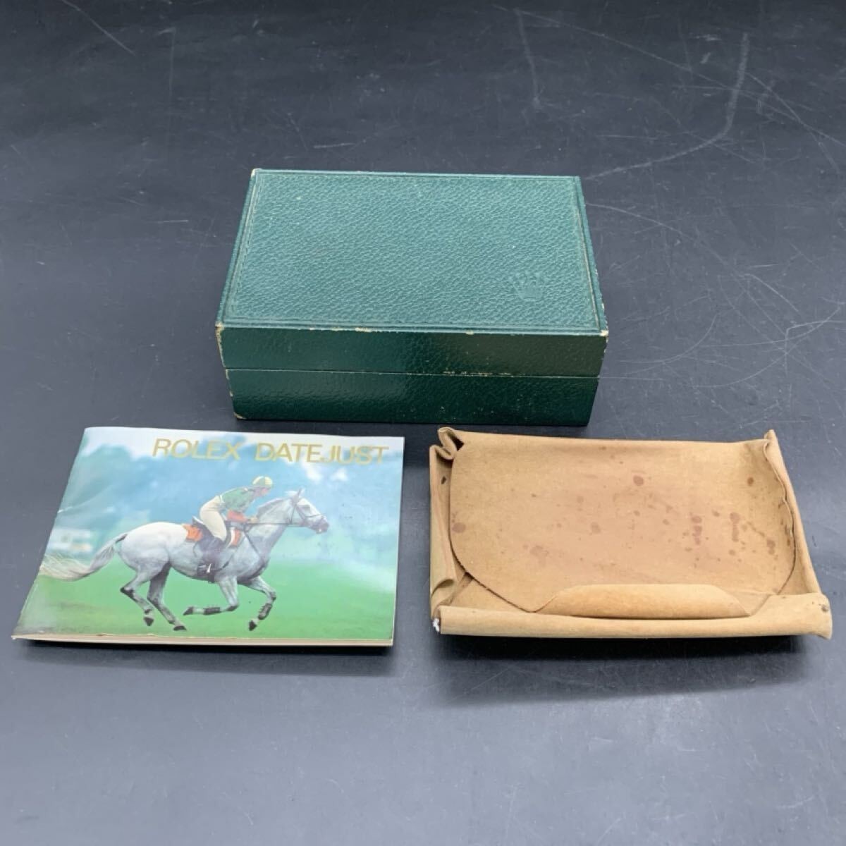 VINTAGE ORIGINALE ROLEX cassa scatola orologio verde Datejust senza cuscino...