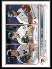 2022 Topps #270 AL Wins Leaders (Gerrit Cole / Chris Flexen / Steven Matz)