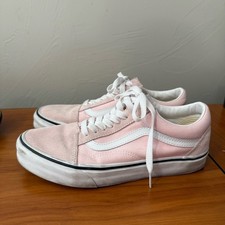 Vans Old Skool Low Top Blush Light Pink White Suede Sneaker Lace Up Skater W8