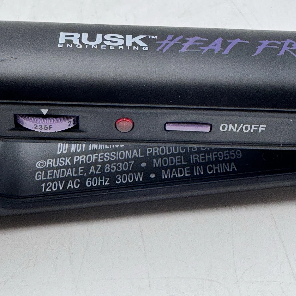 Plancha plana de cerámica Rusk Heat Freak placa ancha plancha Str8 plancha RARA Foto 3 de 4