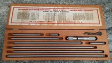 Starrett 823D Tubular Inside Micrometer Set 4"-32" Range, in Original Wood Case
