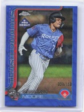 Christian Moore 2025 Topps Pro Debut Chrome Blue Wave Refractor /150