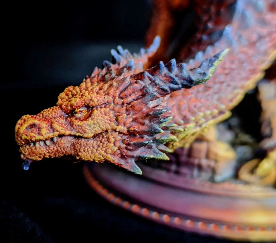 🔥 Dragón rojo pintado profesional | Miniatura de resina D&D Pathfinder de calidad de pantalla Foto 2 de 4