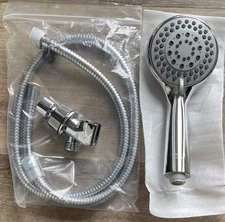 AquaSource Easy Install Chrome Round Handheld Shower Head 2.5-GPM 5spray Pattern