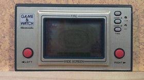 Nintendo Game & Watch Fire Vintage LCD Handheld No Battery Cover