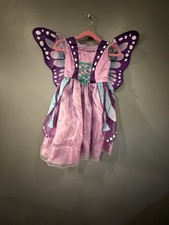 Koala Kids Glitter Lavender Butterfly Costume Dress Halloween Costume 12-18m