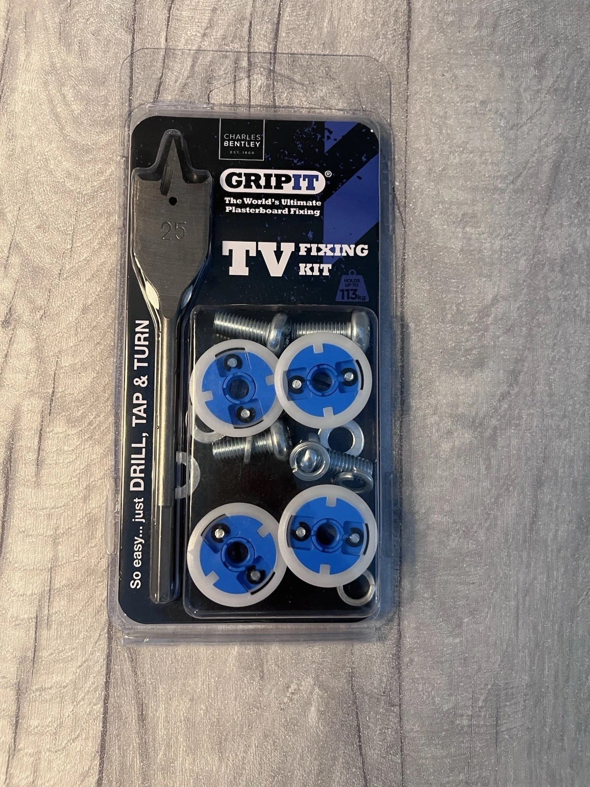 Grip-it TV Bracket Mounting Plasterboard Kit