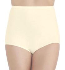Vanity Fair CandleGlow Ivory Off-White Nylon Full Brief Panties Sz 8 XL