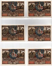 1921 Germany Wartburg Notgeld 6 Note Set (3586)