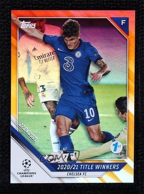 2021 UEFA Champions League 1st Edition Orange Foil 16/25 Christian Pulisic 00d2
