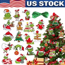 32 Piece Merry Christmas Grinch Ornaments Tree Hanging Decoration Figure Pendant