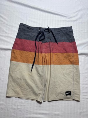 O'NEILL Board Shorts Mens 30 Trunks ColorBlock Stripe Swim Suit