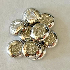 One - 1g PLATINUM 9995 hand poured bar FreeMason + 1 gram 999 silver bar. 3265.87 per troy oz