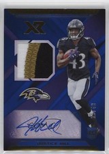 2019 Panini XR Rookie Swatch Auto Blue /49 Justice Hill #RSA-29 Auto 13c1