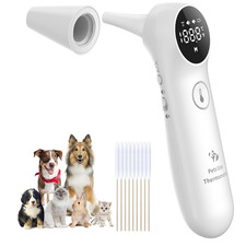 Pet Ear Thermometer for Dogs, Cats, and Livestock, Long Probe Designed, ℃/ ℉ Con