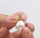 Amazement 15 mm South Sea Baroque White  Pearl Pendant 18k Gold P 2255
