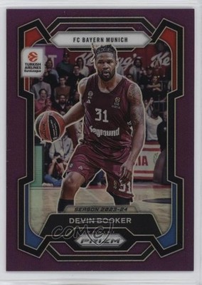 2023-24 Panini Prizm Turkish Airlines EuroLeague Purple 92/99 Devin Booker 0ud4