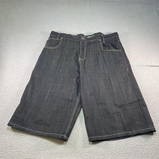 Vintage Mecca Shorts Mens 40 Black Denim Jorts Baggy Skater Streetwear Hip Hop
