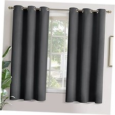 Blackout Curtains for Bedroom 63 Inches Long 42"W x 63"L Pack of 2 Dark Grey