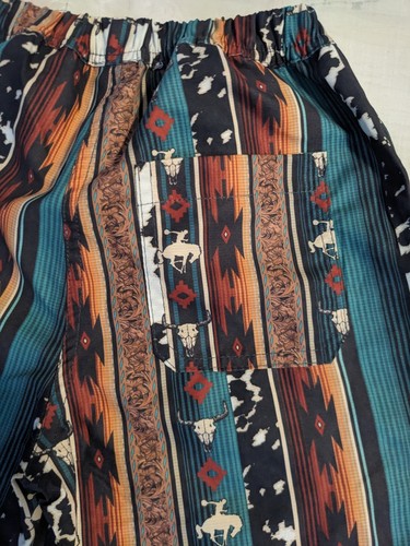 Crazy Train Caboose Kids Western Print Shorts Unisex Size 6T New Pockets - Picture 6 of 8