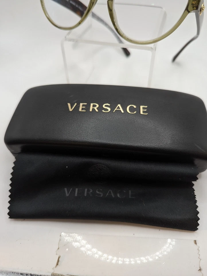 Versace MOD3267 5293 Ojo de Gato Transparente Verde Mujer Anteojos 53 17 140 Foto 2 de 4