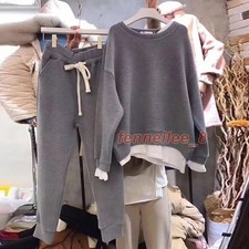 Women Sweater Tracksuit Two-piece Style Outfit Sweatshirt Pants Sets