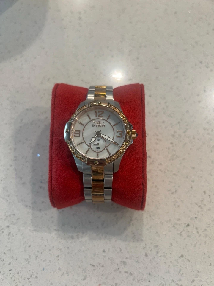 Invicta女士腕表0265 Angel MOP表盘双色钢制钻石色调腕表 — 第 2/4 张图片