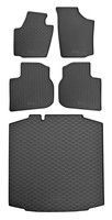 GummifußMatten Und Kofferraumwanne Passend FüR Skoda Rapid Limousine Ab 2012
