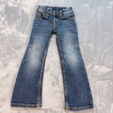 Wrangler Kids Jeans Bootcut Denim Adjustable Waist Boys Girls Size 4 Regular