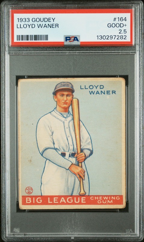 1933 GOUDEY #164 LLOYD WANER PSA 2.5
