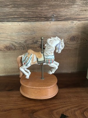 Willitts Inc. Carousel Waltz (60) Melodies Porcelain Horse Music Box w/ Orig.Box