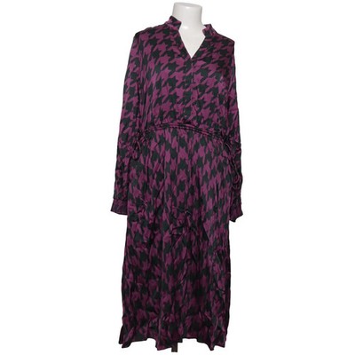 Ulla Popken, Kleid, Größe: 42/44, Lila/Schwarz, Viskose, Hahnentritt, Damen #GwN