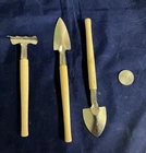 Mini Garden Tools Set Rake 6",Shovel 7",Spade 7.6" Wood Handle- 5 sets of 3 ea
