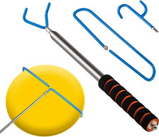 Disc Golf Retriever Pole with 3 Hooks Telescopic Disc Golf Tool Golf Discs Retri