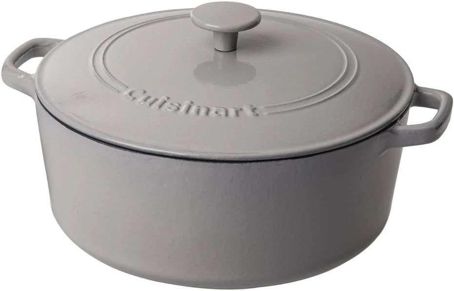 Cuisinart 7-Qt Enameled Cast Iron Round Casserole with Lid Cool Gray (Open Box)
Opens in a new windo