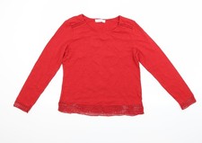 Womens UK Size M Promod Red Pullover Jumper