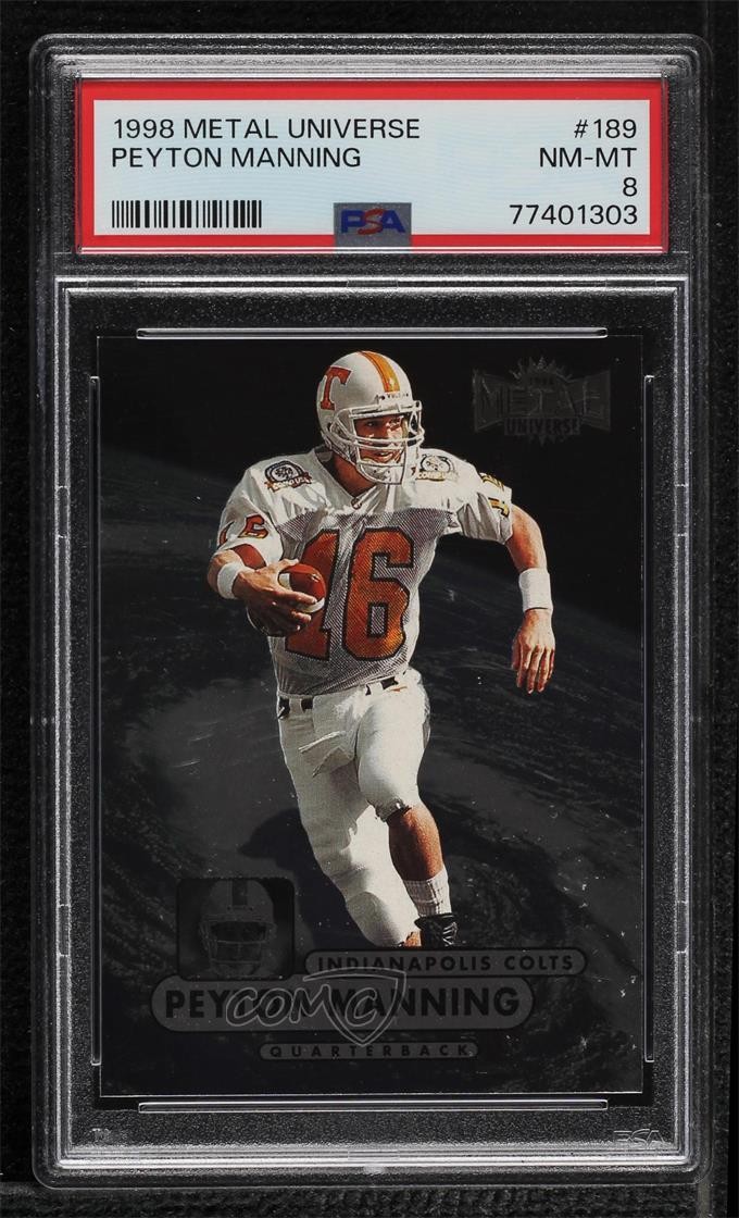 1998 Metal Universe Peyton Manning #189 PSA 8 Rookie RC HOF 17ku