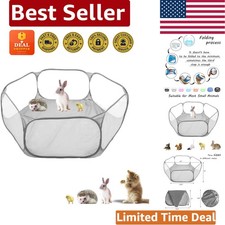 Breathable Pet Playpen for Hamsters, Kittens  Small Animals - Zippered Safety