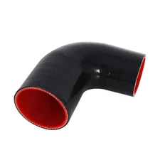 Silicone Hose 2" To 2.5" Inch 90° Degree Reducer 51mm - 63mm Pipe Coupler Black